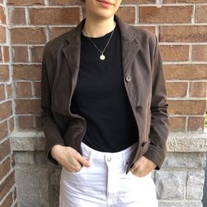 Danier brown leather jacket